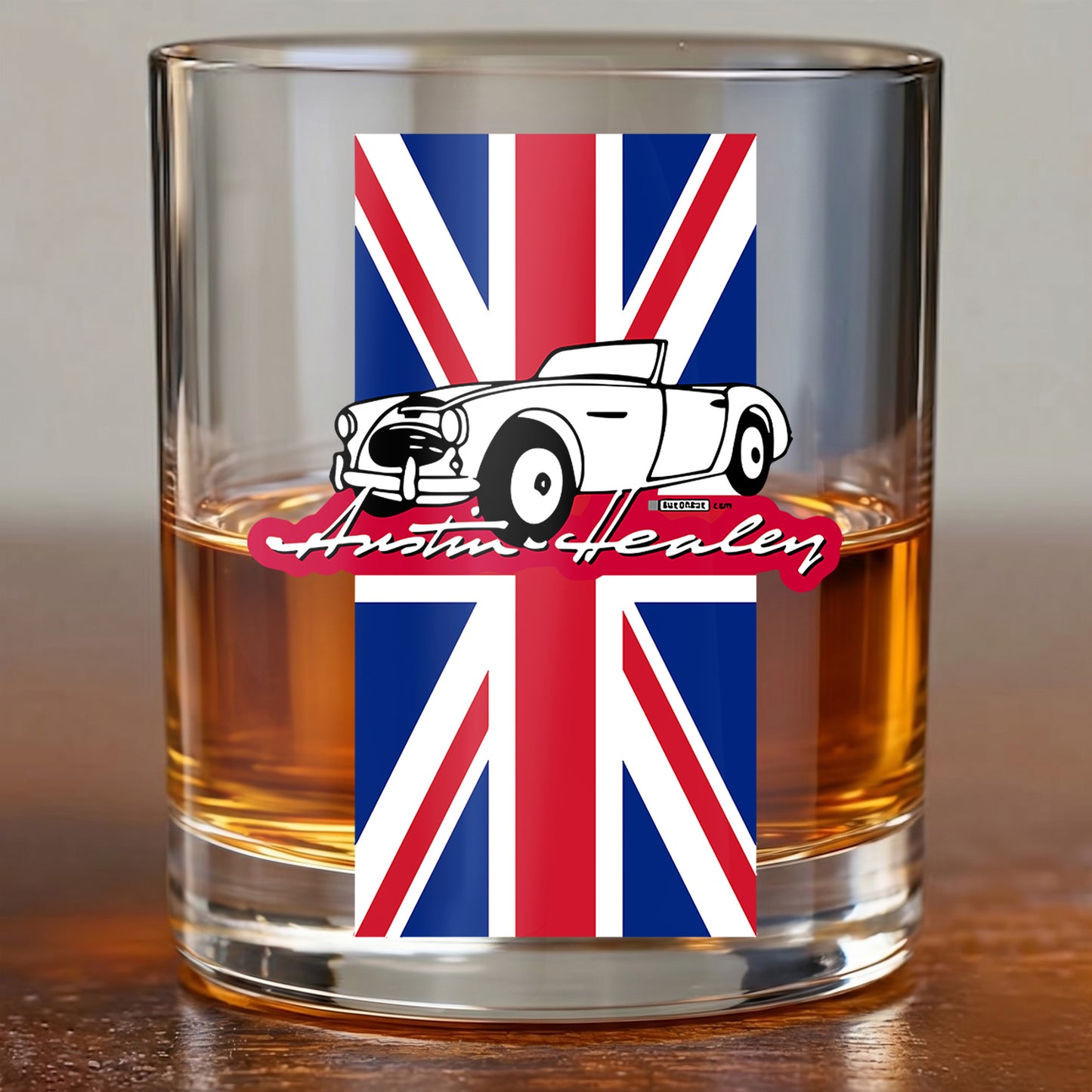 Austin-Healey Whiskey Glass - Custom British Classic Car Gift