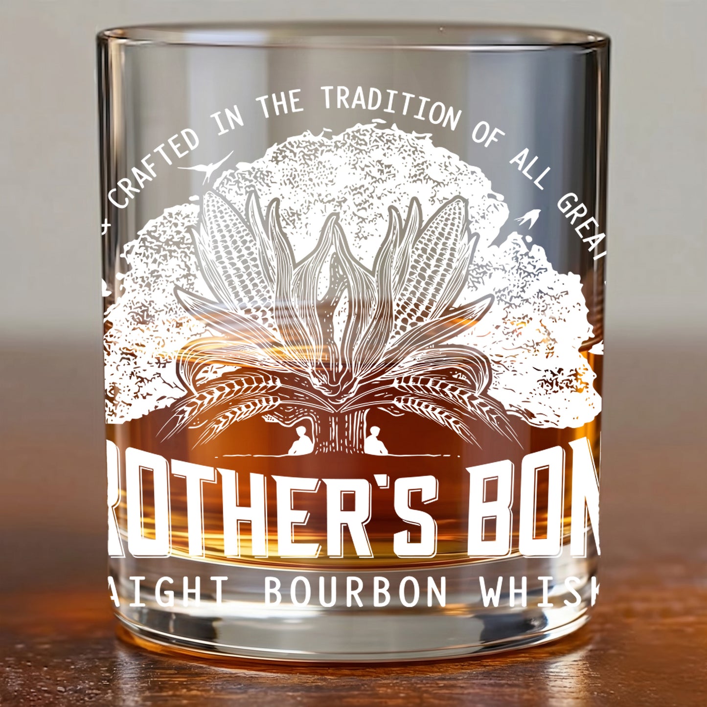 Personalized Engraved Brother's Bond Whiskey Glass - 11 oz Rocks Glass