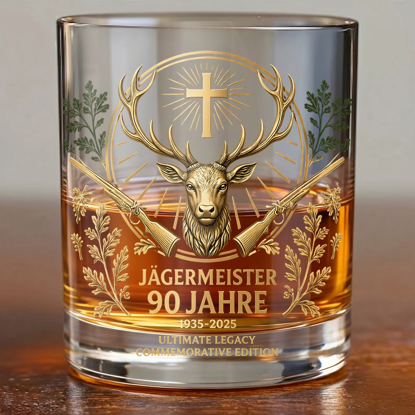 Jägermeister 90 Jahre Whiskey Glass - Commemorative Edition Gift