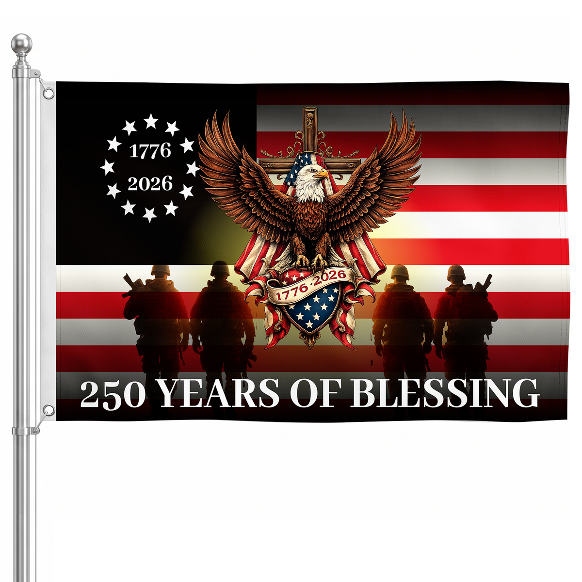 250 Years of Blessing Flag | Eagle & Veteran Patriotic Flags