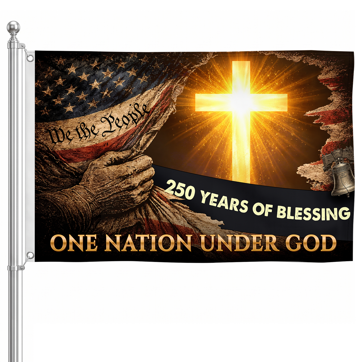 One Nation Under God Flag | 250 Years of Blessing Cross Flags