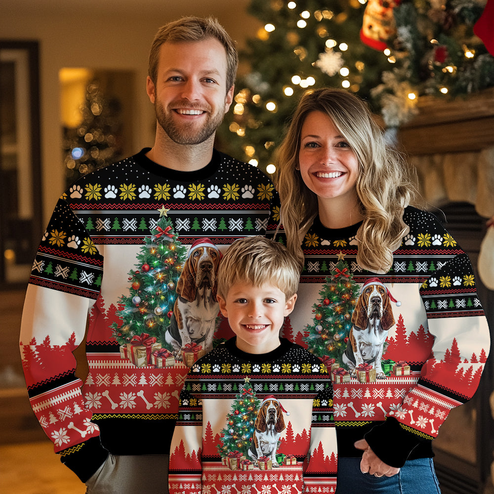 Basset Hound Ugly Christmas Sweater