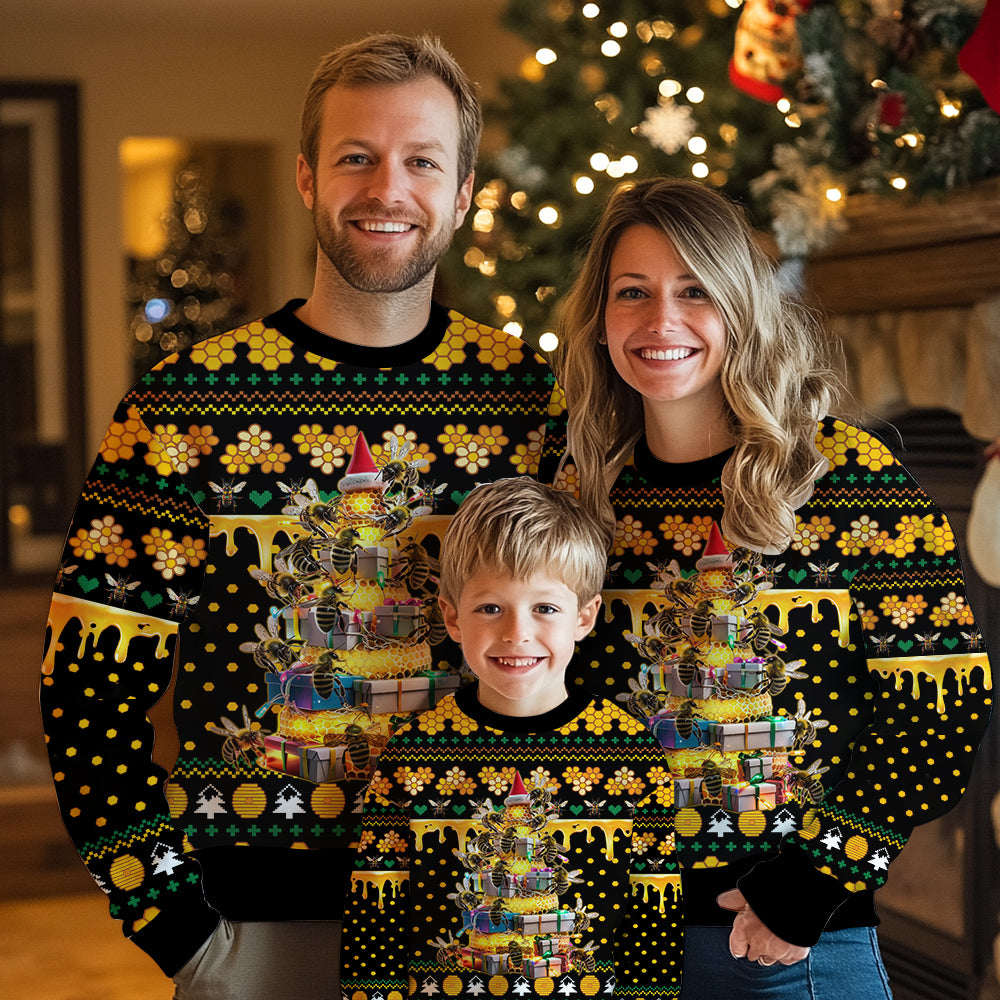 Honeybee Christmas Tree Ugly Christmas Sweater