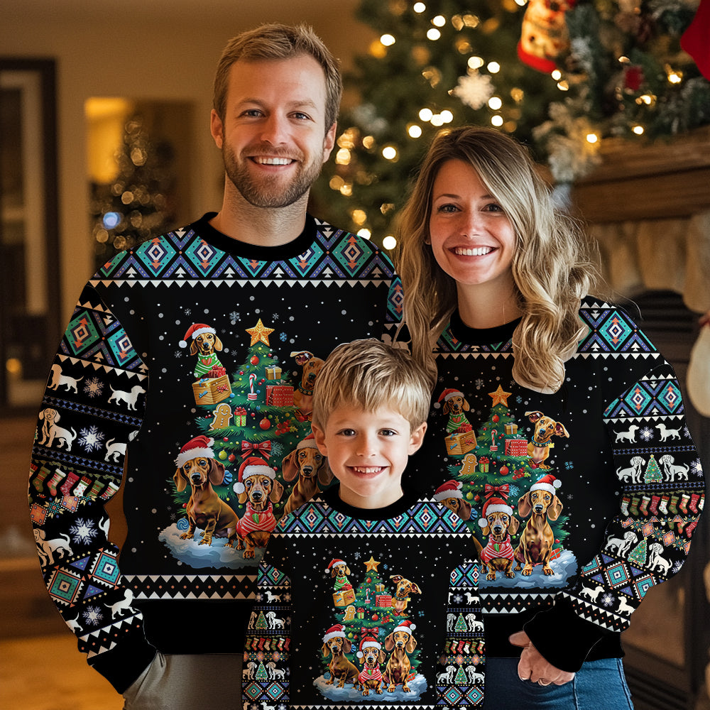 Cute Dachshund Ugly Christmas Sweater