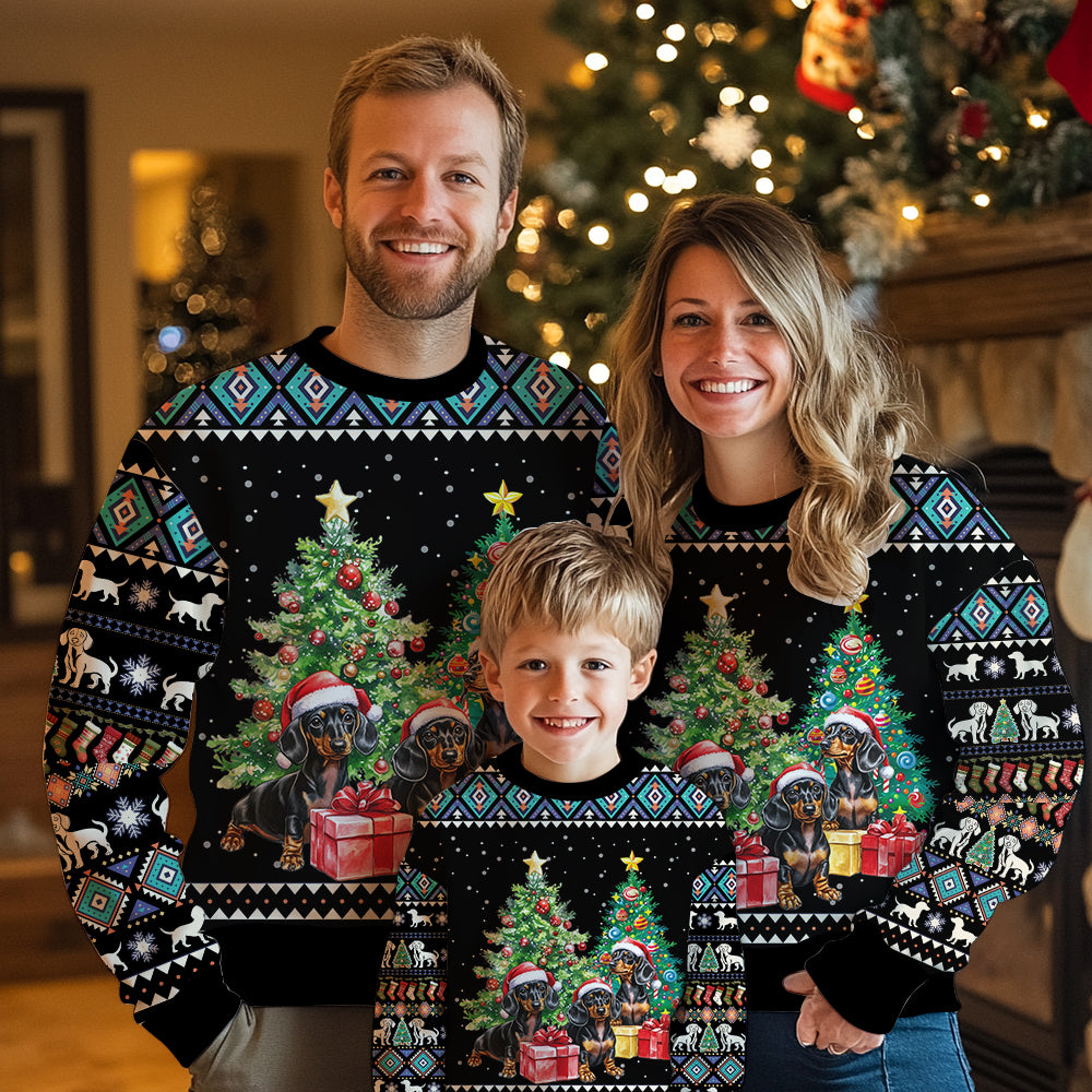 Cute Dachshund Ugly Christmas Sweater