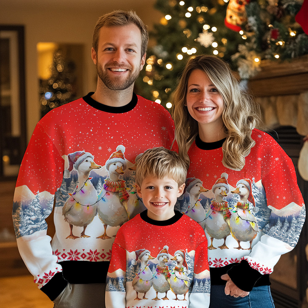 Festive Ducks Ugly Christmas Sweater
