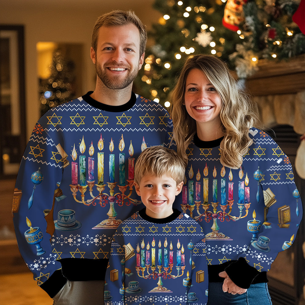 Festive Hanukkah Ugly Sweater