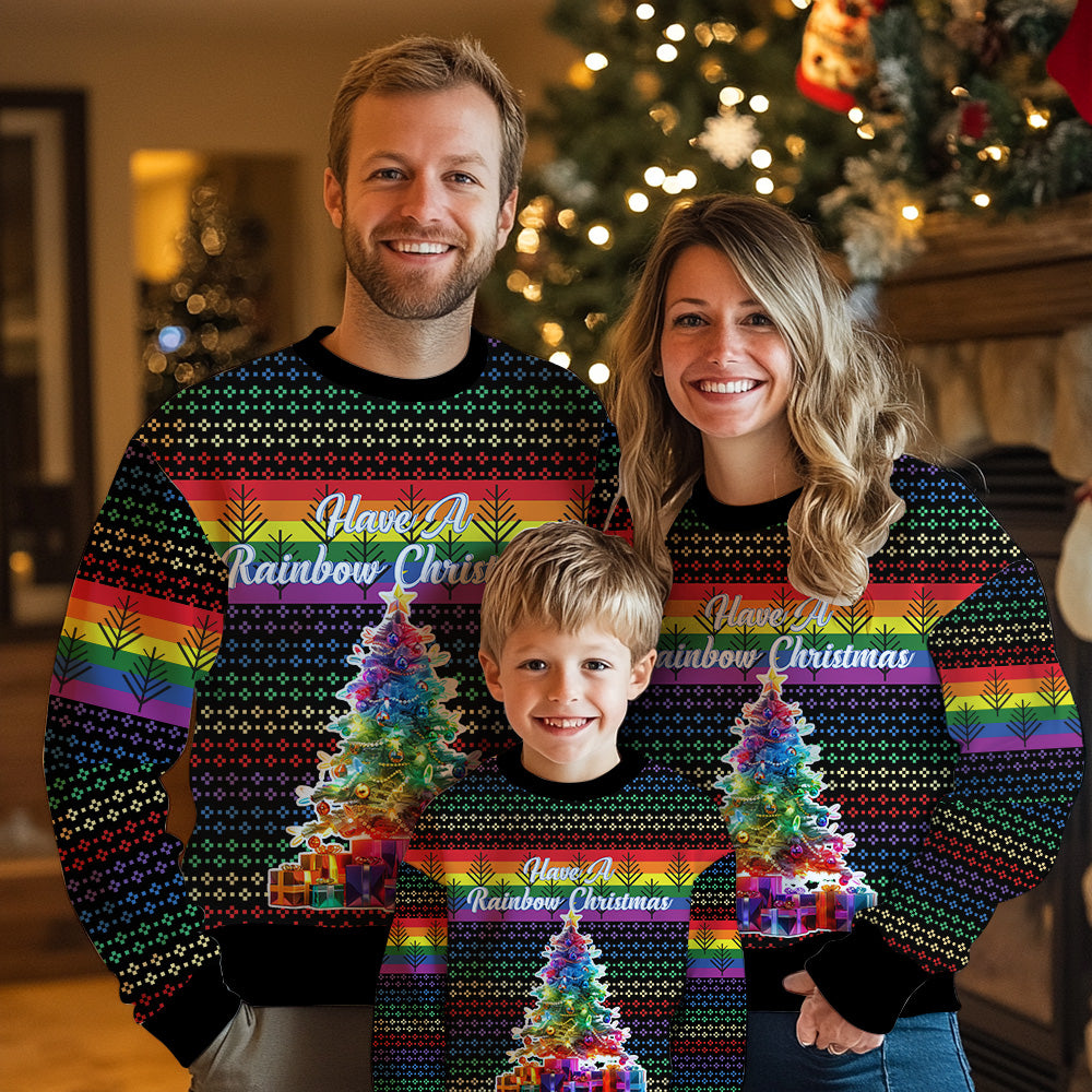 Have A Rainbow Christmas LGBTQ Ugly Christmas Sweater
