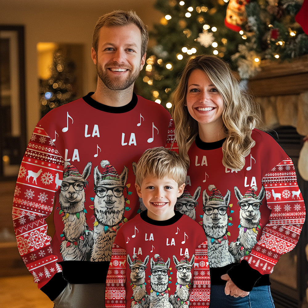 "Fa La La" Llama Ugly Christmas Sweater
