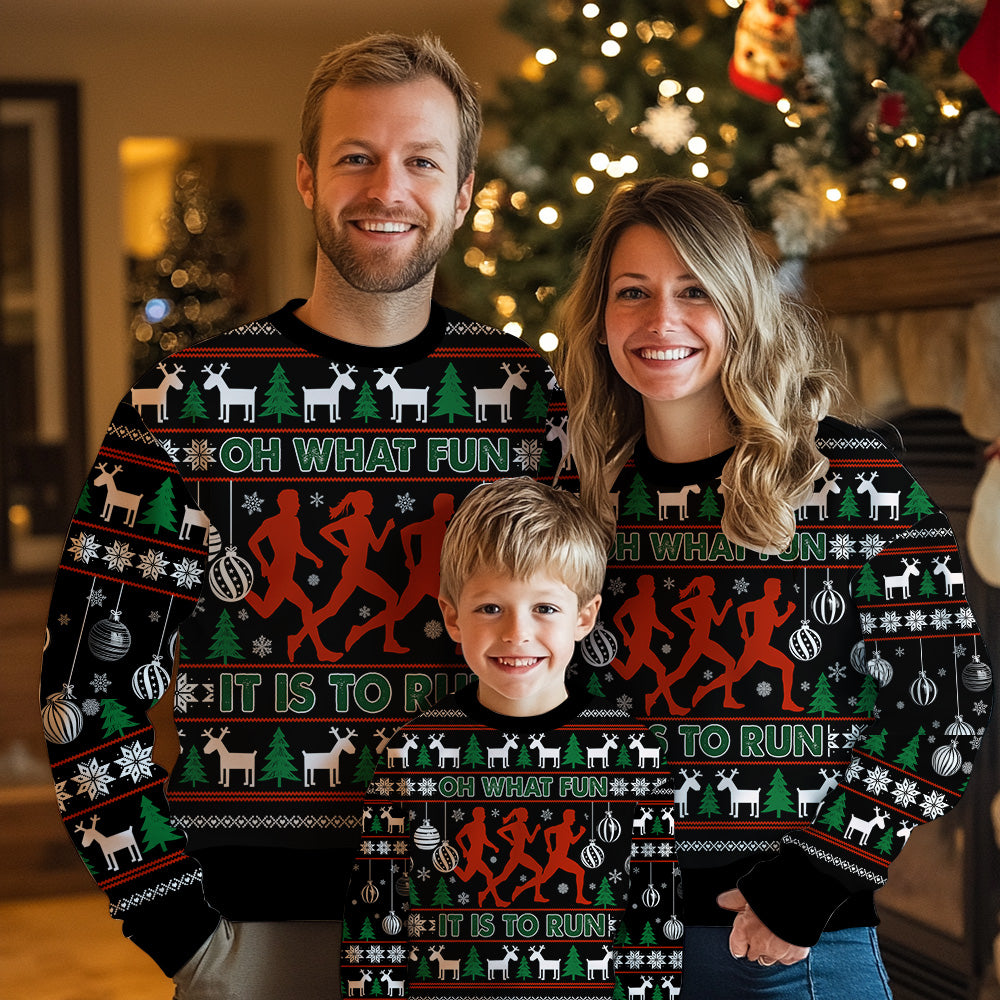 Oh What Fun It Is To Run Ugly Christmas Sweater