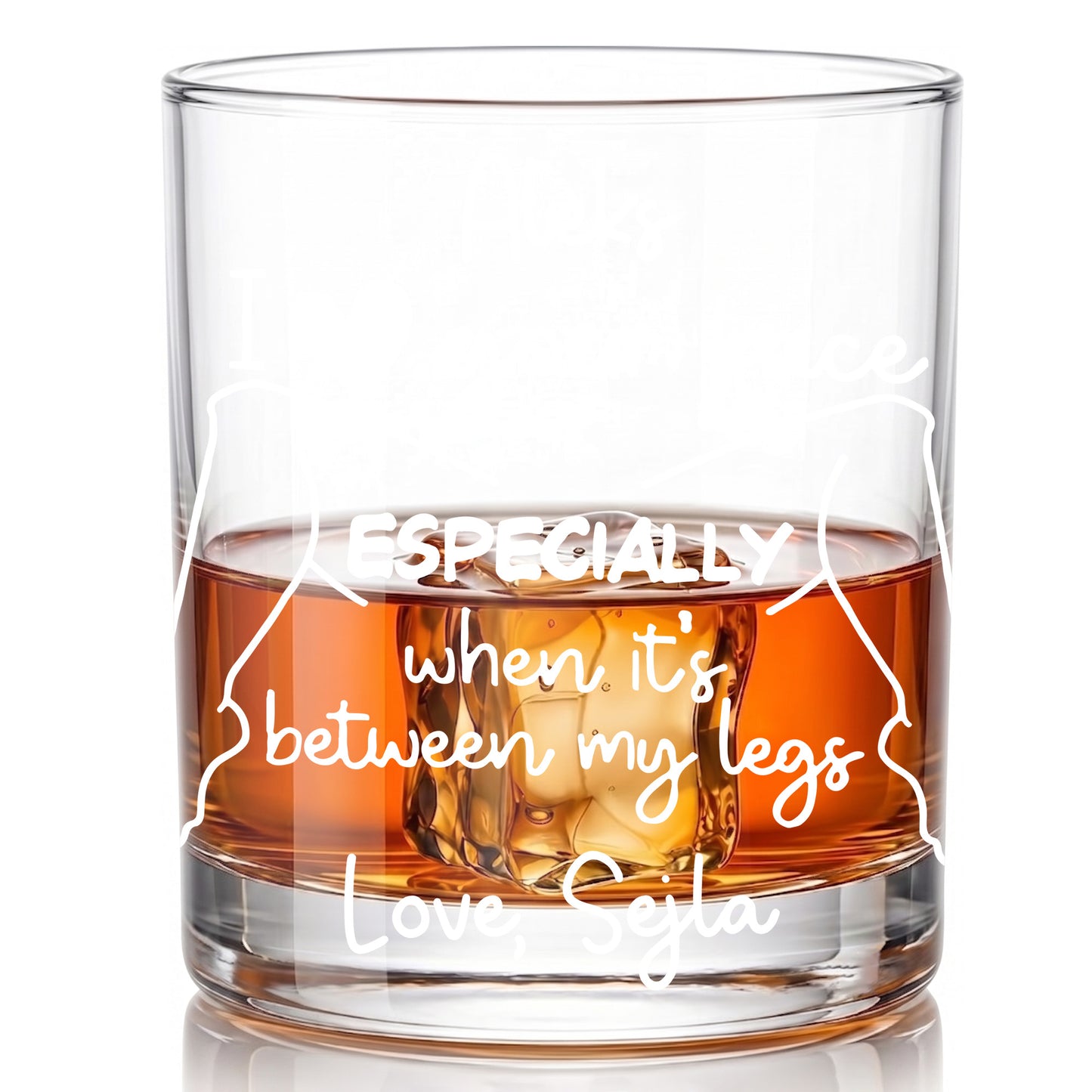 Personalized Naughty Adult Humor Whiskey Glass - Funny Gift For Him