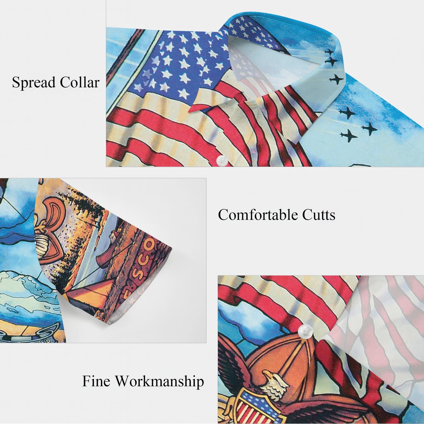 Eagle Scout American Flag Camping Hawaiian Shirt for Men & Women Aloha