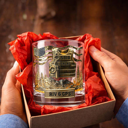 Personalized Police Whiskey Glass - Custom Law Enforcement Gift