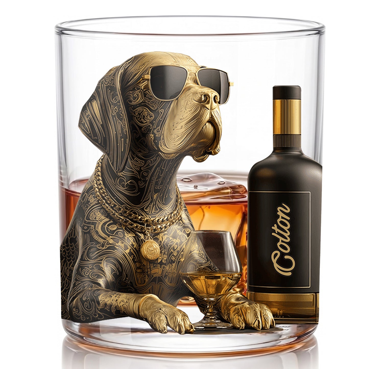 Personalized Dog Whiskey Glass - Custom Cool Pet Lover Gift