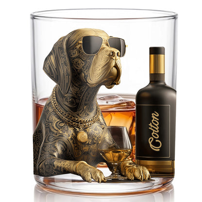 Personalized Dog Whiskey Glass - Custom Cool Pet Lover Gift