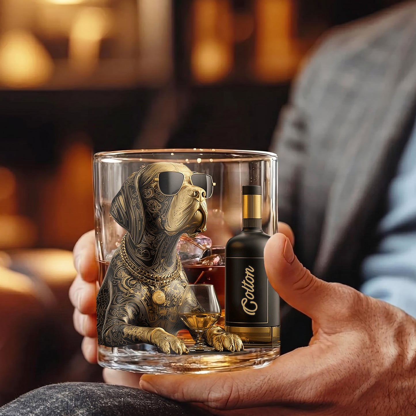 Personalized Dog Whiskey Glass - Custom Cool Pet Lover Gift