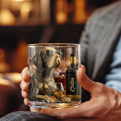Personalized Dog Whiskey Glass - Custom Cool Pet Lover Gift