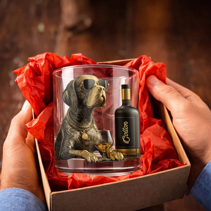 Personalized Dog Whiskey Glass - Custom Cool Pet Lover Gift