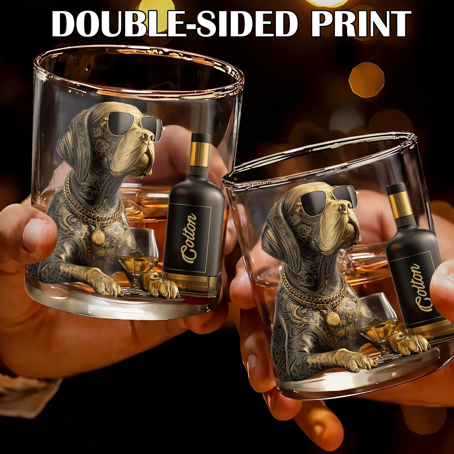 Personalized Dog Whiskey Glass - Custom Cool Pet Lover Gift