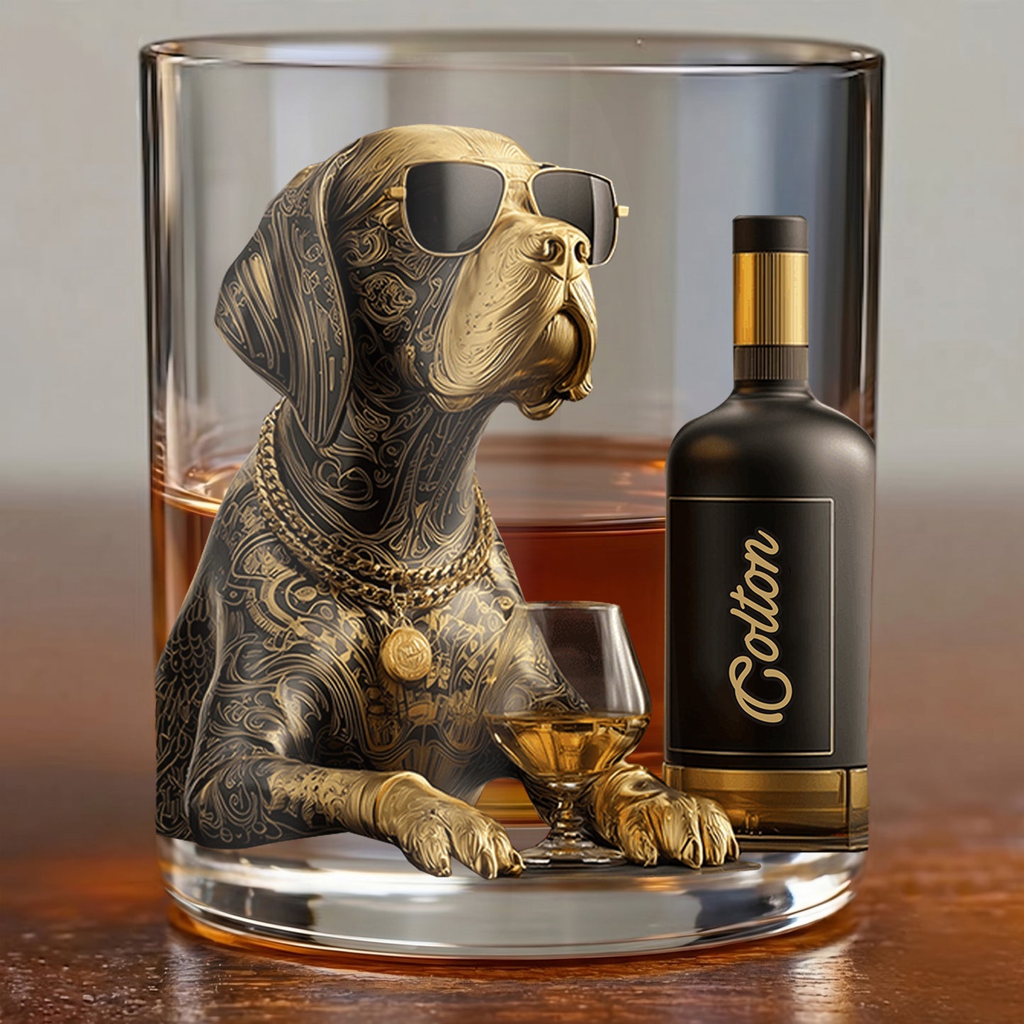 Personalized Dog Whiskey Glass - Custom Cool Pet Lover Gift