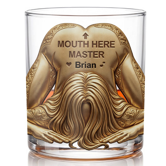 Personalized Naughty Whiskey Glass - Funny Romantic Adult Gift