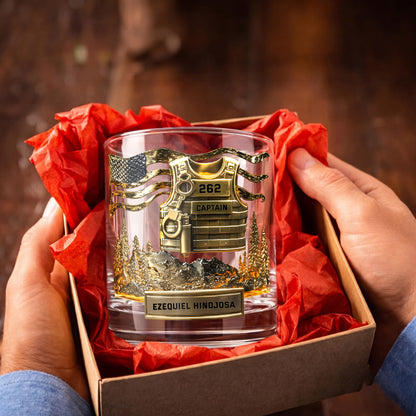 Personalized Police Whiskey Glass - Custom Law Enforcement Gift