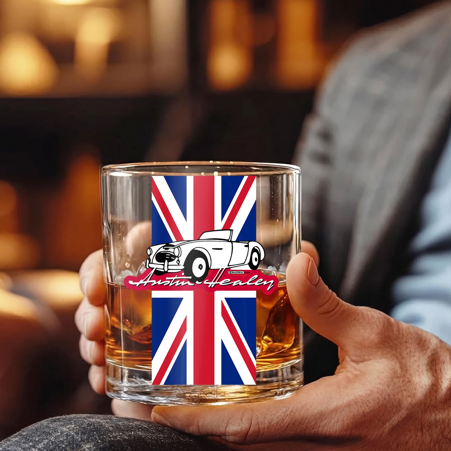 Austin-Healey Whiskey Glass - Custom British Classic Car Gift