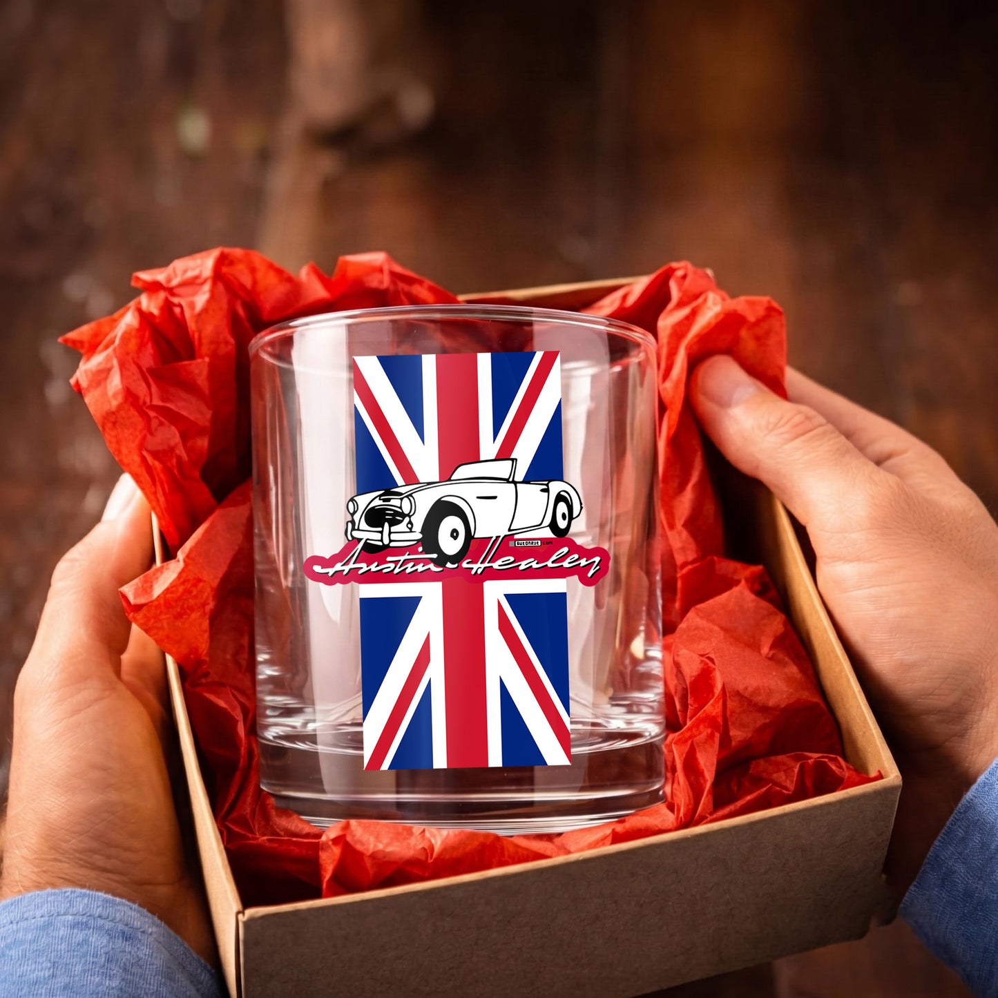 Austin-Healey Whiskey Glass - Custom British Classic Car Gift