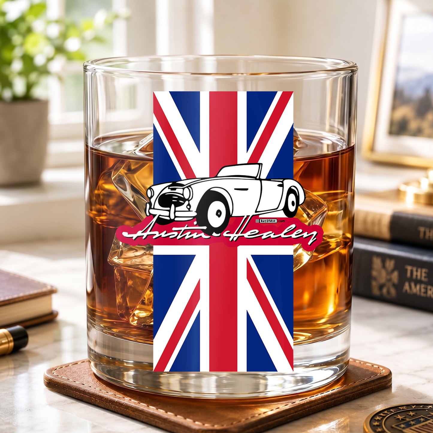 Austin-Healey Whiskey Glass - Custom British Classic Car Gift