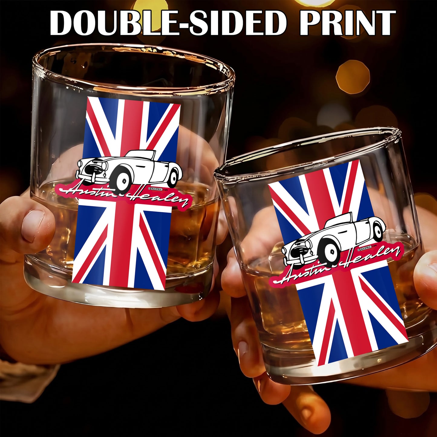 Austin-Healey Whiskey Glass - Custom British Classic Car Gift