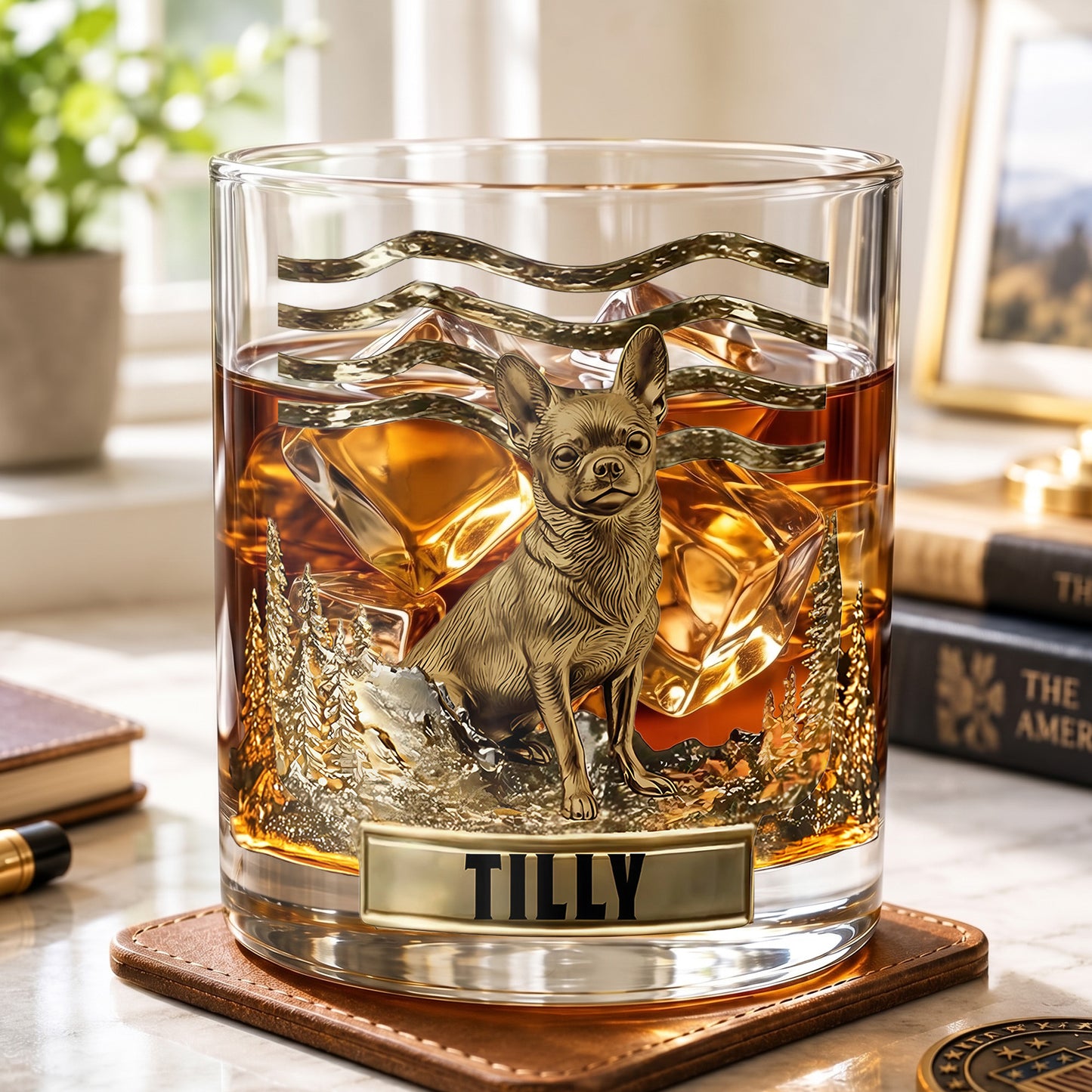 Personalized Chihuahua Whiskey Glass - Custom Dog Lover Gift