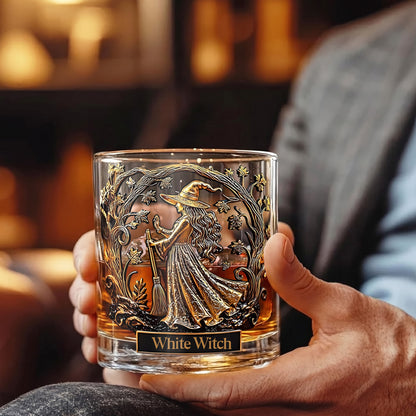 Personalized Witch Whiskey Glass - Custom Halloween Barware Gift