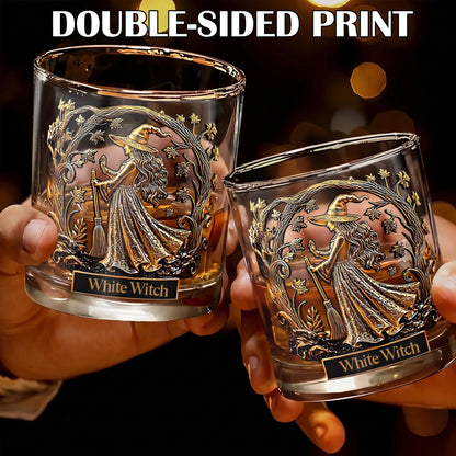 Personalized Witch Whiskey Glass - Custom Halloween Barware Gift