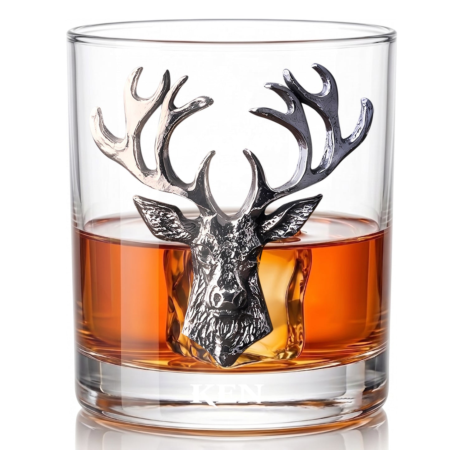 Personalized Stag Whiskey Glass - Custom Scottish Deer Gift