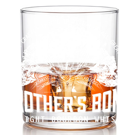 Personalized Engraved Brother's Bond Whiskey Glass - 11 oz Rocks Glass