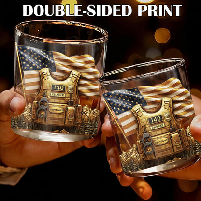 Personalized Police Whiskey Glass - Custom Law Enforcement Gift