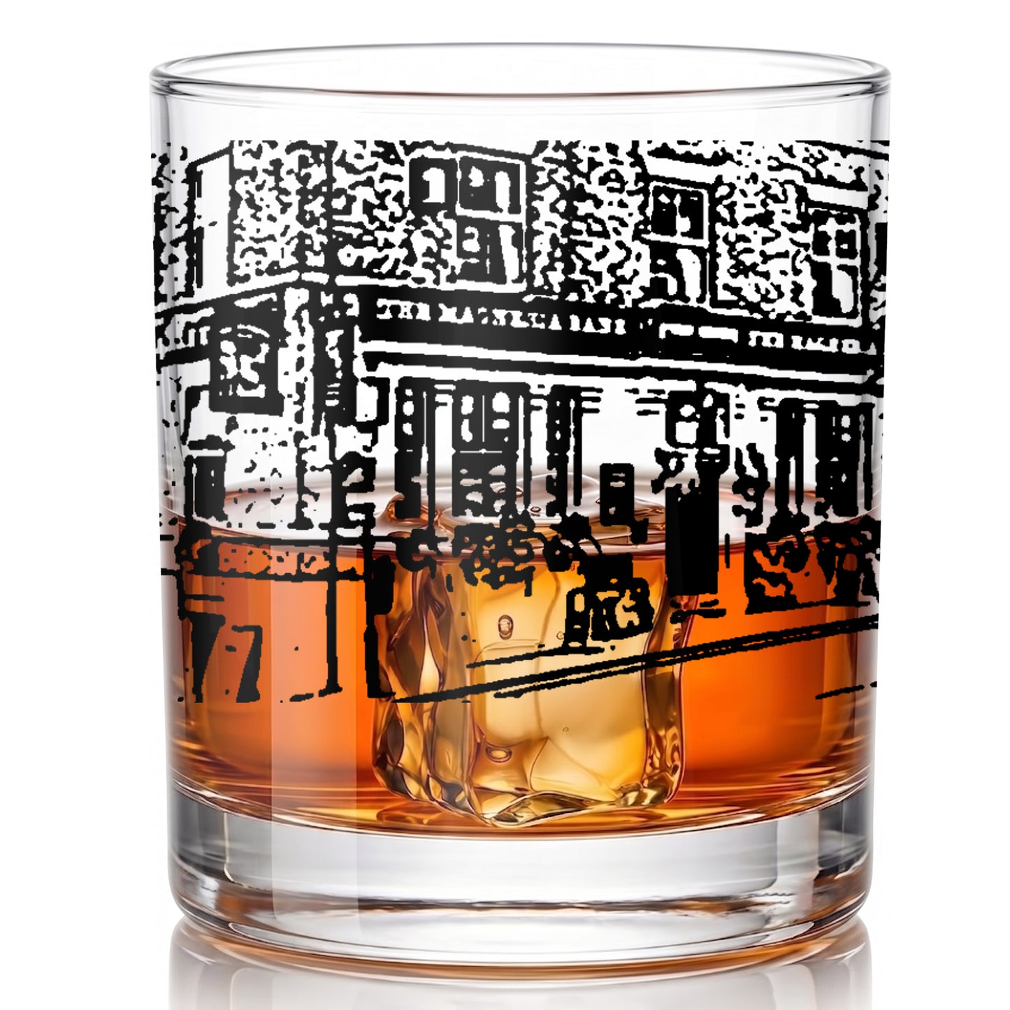 Personalized Architectural Whiskey Glass - Custom Building Gift