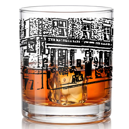 Personalized Architectural Whiskey Glass - Custom Building Gift