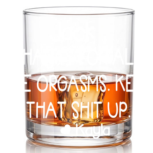 Personalized Funny Whiskey Glass - Custom Novelty Gag Gift