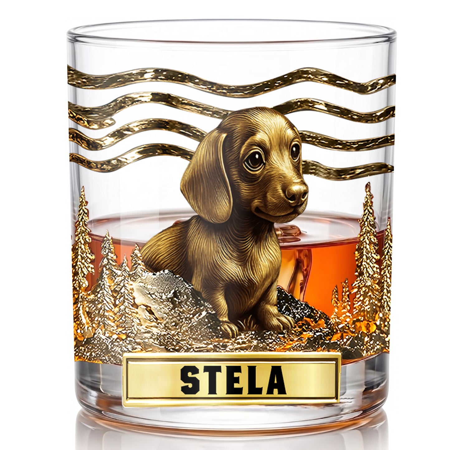 Personalized Dachshund Whiskey Glass - Custom Dog Lover Gift