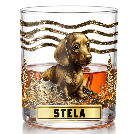 Personalized Dachshund Whiskey Glass - Custom Dog Lover Gift