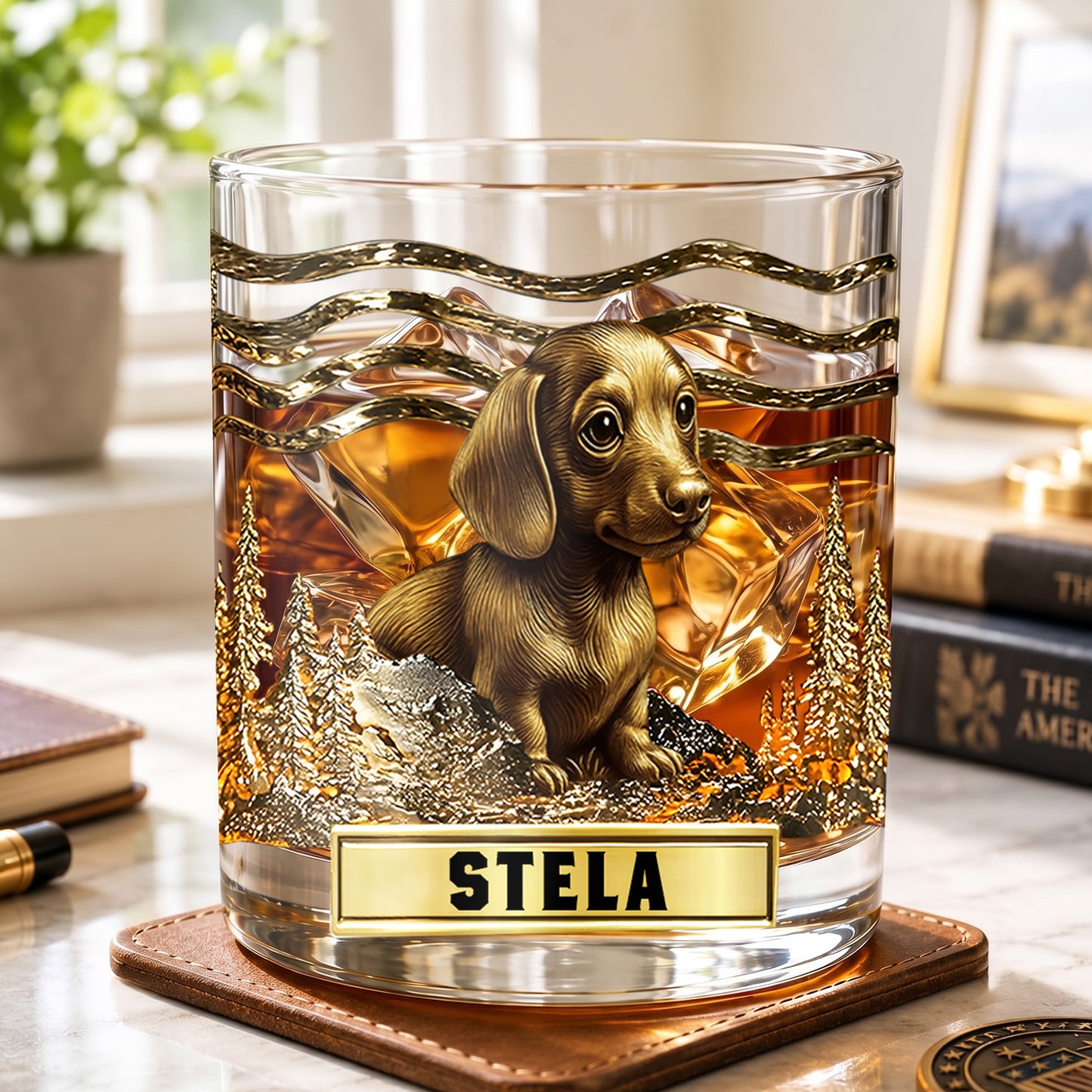 Personalized Dachshund Whiskey Glass - Custom Dog Lover Gift