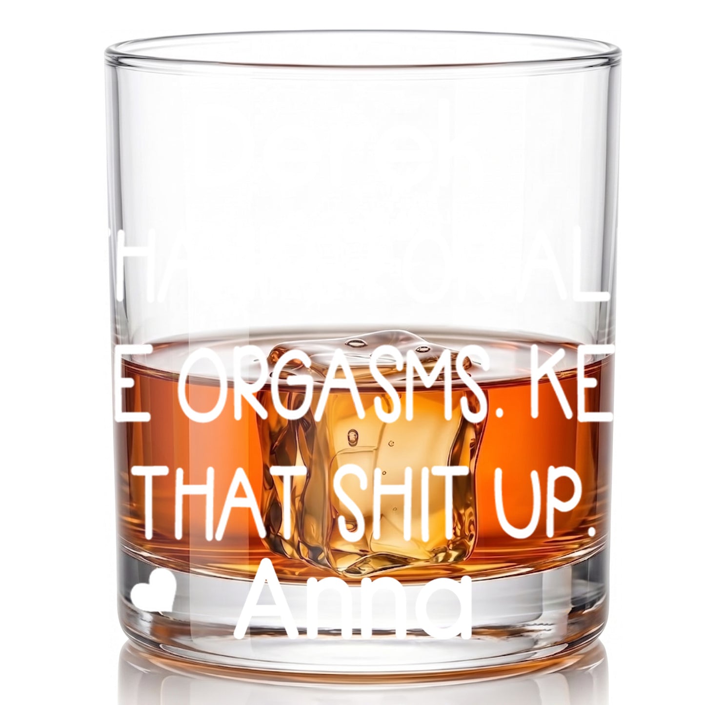 Personalized Funny Whiskey Glass - Custom Novelty Gag Gift