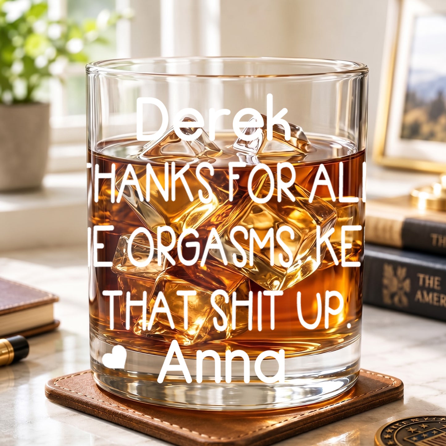 Personalized Funny Whiskey Glass - Custom Novelty Gag Gift