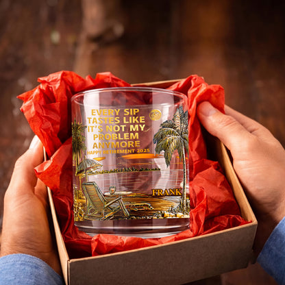 Personalized Retirement Whiskey Glass - Custom Farewell Gift