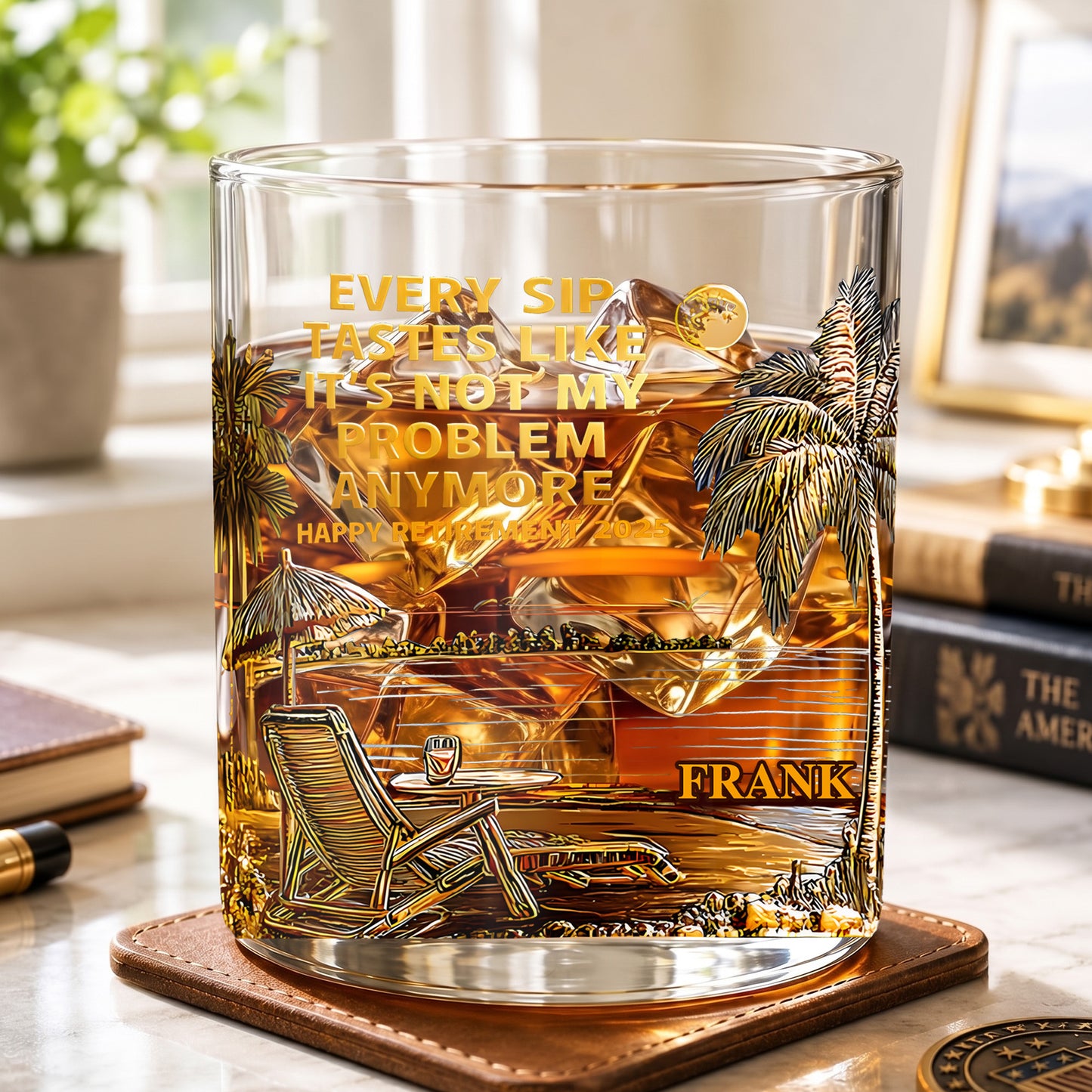 Personalized Retirement Whiskey Glass - Custom Farewell Gift