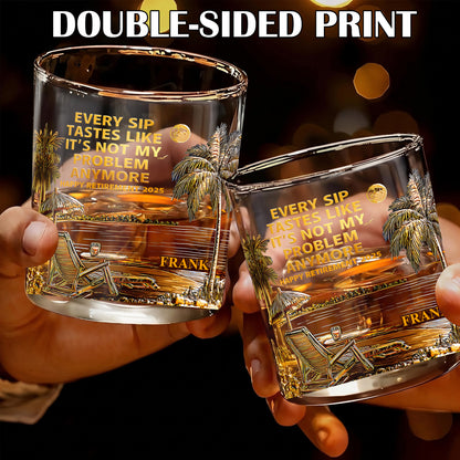 Personalized Retirement Whiskey Glass - Custom Farewell Gift