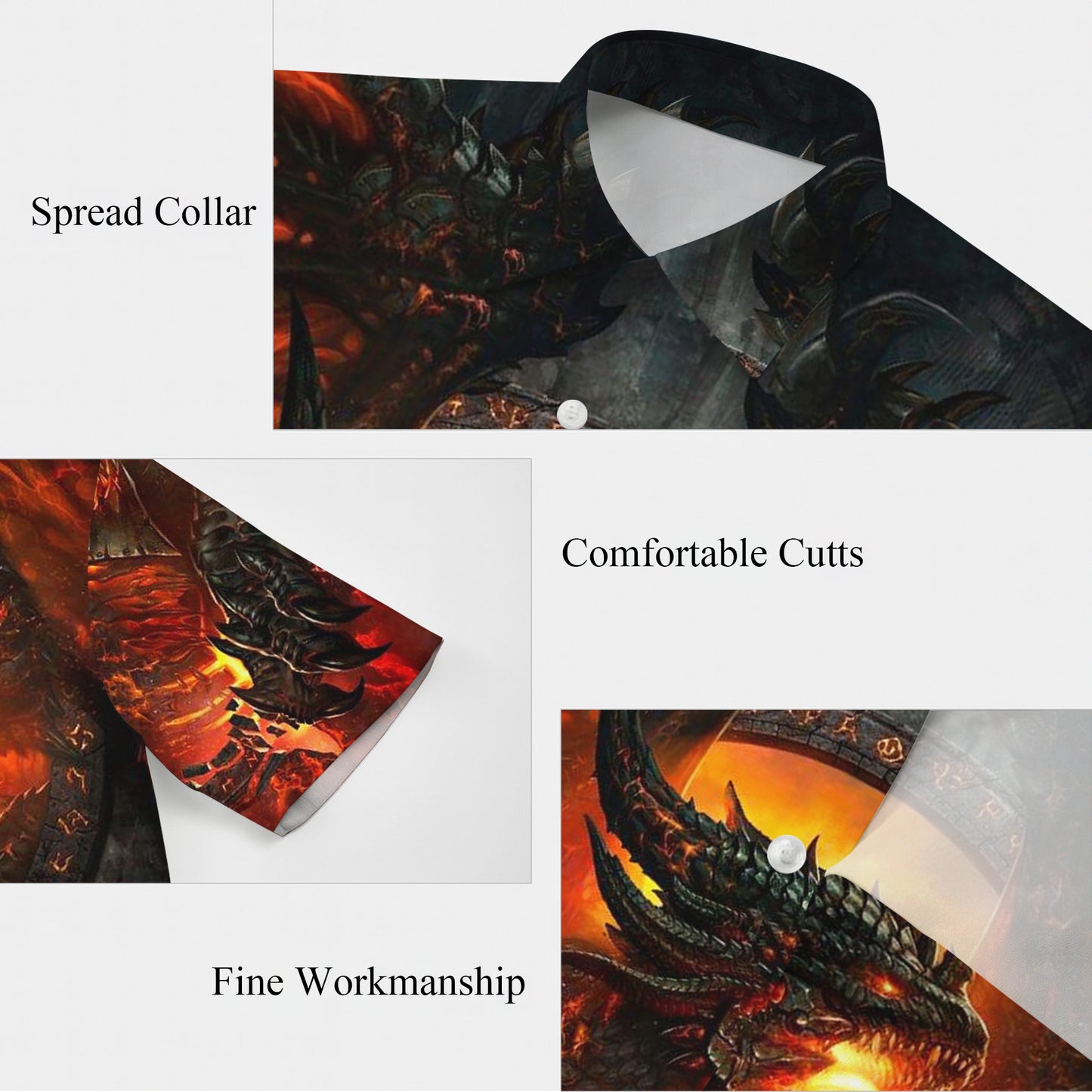 Underworld Lava Fire Dragon Hawaiian Shirt Men Women Casual Aloha Beach