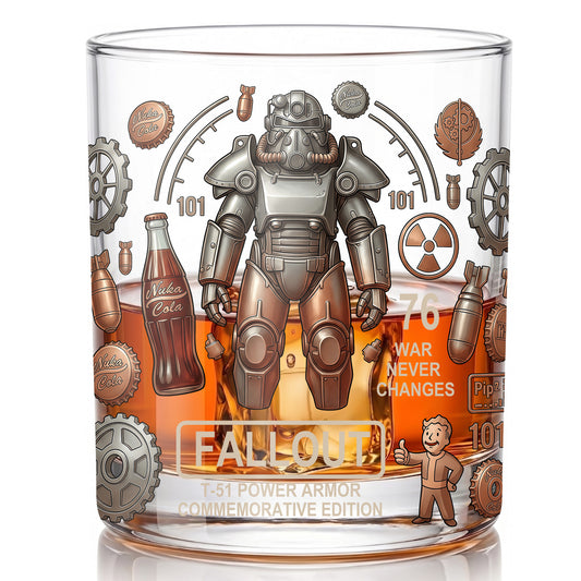 Personalized Fallout Whiskey Glass - Custom Gamer Gift