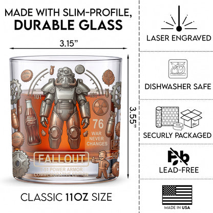 Personalized Fallout Whiskey Glass - Custom Gamer Gift